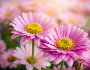 Abstract pink background illustration of silhouette of pink flowers for the holiday of International woman day or mothers day