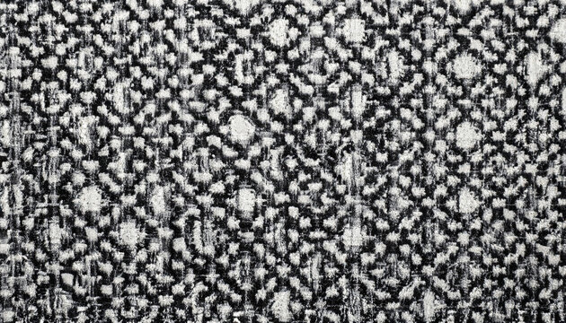 texture of jacquard fabric with geometric pattern, black and white abstract photo