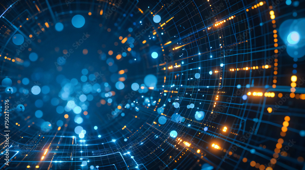 Poster abstract connectivity network, futuristic digital technology background, concept of global networkin