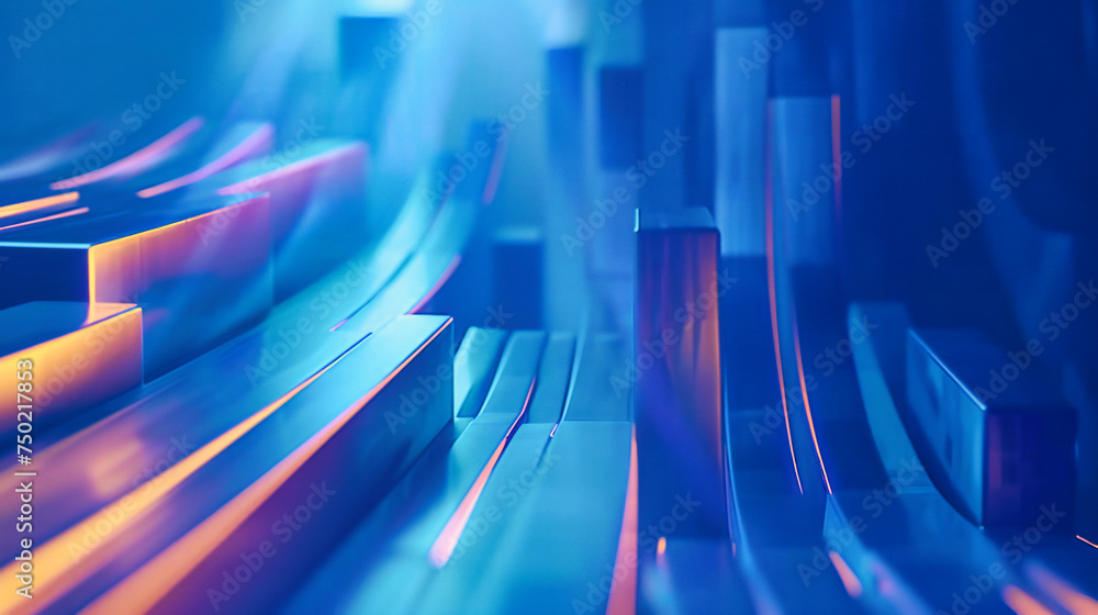 Poster abstract background in modern technology, where lines and light blend into a futuristic design of mo