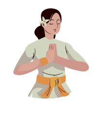 nyepi woman in silence