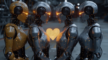Head-to-head robots discover love