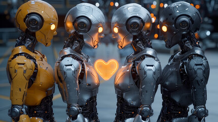 Head-to-head robots discover love