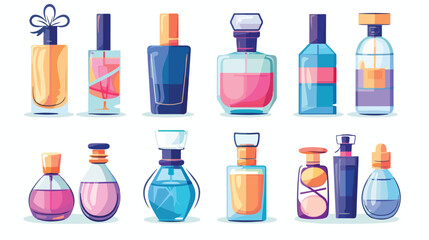 Perfume cosmetics bottles spray fashion design icon