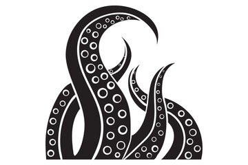 Fototapeta premium Tentacles, Octopus, Octopus Tentacles, Octopus, Tentacles Clipart, Kraken, Cthulhu, Sea Monster, Tentacle, Cut File, Plotter, Silhouette,