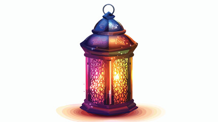 Ramadan kareem lantern isolated on white background