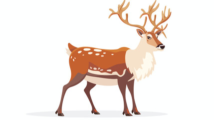Reindeer winter animal icon vector illustration desi