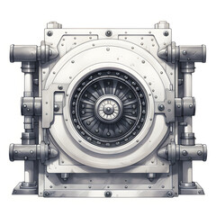 Illustrated Tresor, artistic safe illustration, illustrated lock tresor