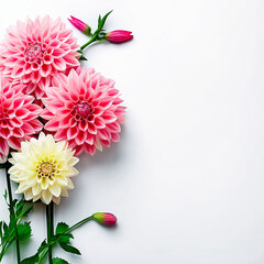 Floral pink flower isolated background