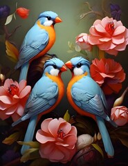 two parrots in the tree