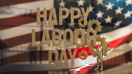 The Engineer for labour day or industry concept 3d rendering.