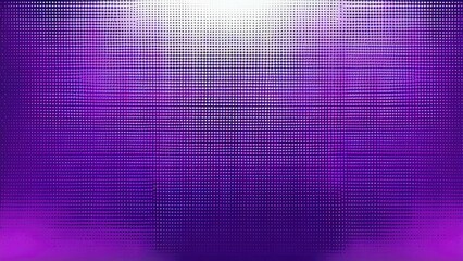 Halftone radial texture. Comic style grain background. Pop art purple textured frame. Grunge speckle effect. Dotted particles print wallpaper. Purple pixelated gradient backdrop