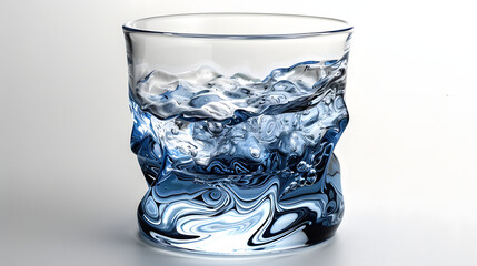 Printed glass cup