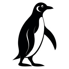 Penguin Vector Illustration  Silhouette