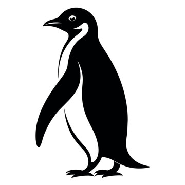 Penguin Vector Illustration  Silhouette