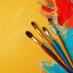Fototapeta premium World Art Day background. Copy space. The concept abstract background. Colorful background. April background banner for special or awareness day, week or month
