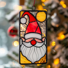 santa claus gnome ornament. Generative AI