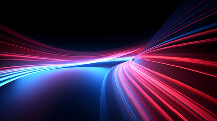 Looping 3D animation, abstract neon background