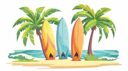 Fototapeta na wymiar Vacation surf beach recreation game isolated vector