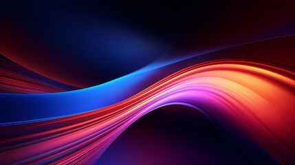 Naklejka premium Looping 3D animation, abstract neon background