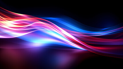 Looping 3D animation, abstract neon background