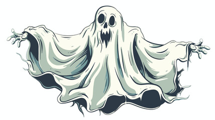 Vector illustration halloween ghost for digital dan