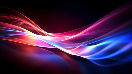 Looping 3D animation, abstract neon background