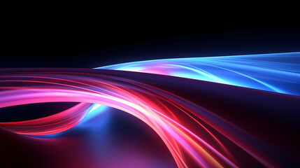 Looping 3D animation, abstract neon background