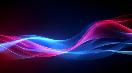 Naklejka premium Looping 3D animation, abstract neon background