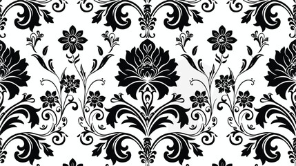 Wallpaper in the style of Baroque. Seamless vector b