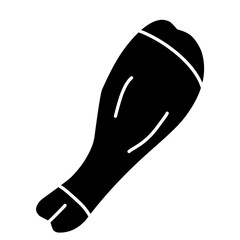 chicken thigh silhouette icon