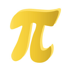 Pi day Icon. Math Symbol, Vector Illustration.