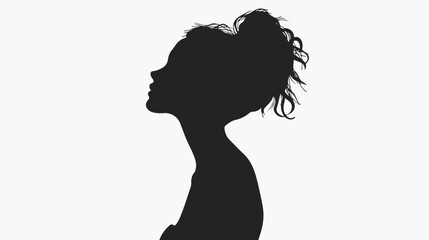 Woman black silhouette isolated illustration isolate