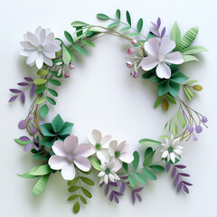 wreath of flowers. Generative AI
