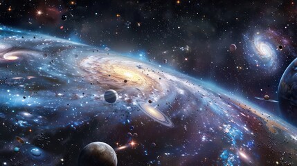 Wallpaper of Space, Galaxy, Planets and Stars