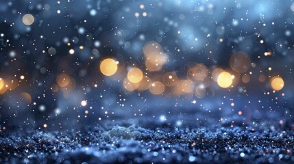 Obraz na płótnie Canvas Winter night sparkles with snowflakes, inspiring holiday beauty and fashion items for the season.