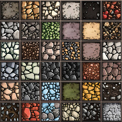 Stone pattern tileset for games