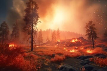 Fire in the forest