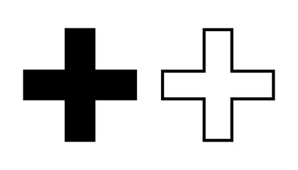 Plus Icon set. Add plus icon