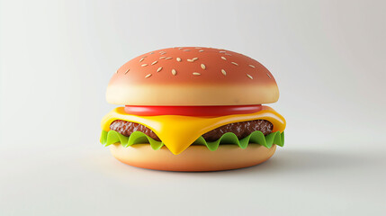 3d artburger vector illustration, in the style of photorealistic renderings