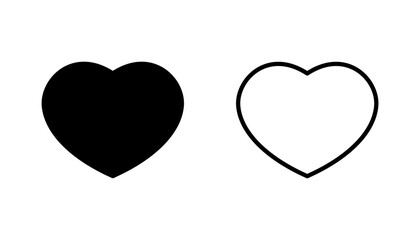 Love icon set. Heart icon vector. Like icon vector.
