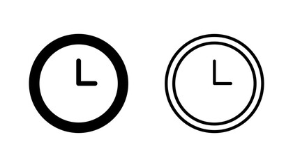 Clock icon set. Time icon vector. watch icon symbol