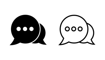 Chat icon set. speech bubble icon. comment icon vector. message. contact us