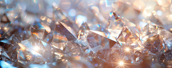 Crystals Background. Macro crystals, clear and natural.