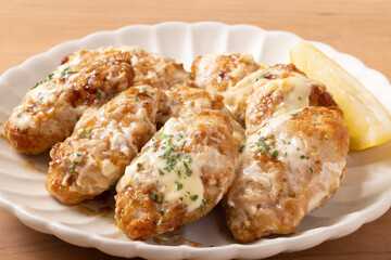 鶏つくねのチーズ焼き