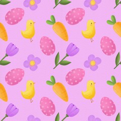 seamless pattern with easter eggs