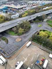 High Angle View of Dagenham London City of England United Kingdom. March 2nd, 2024