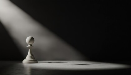 chess pawn in the dark - obrazy, fototapety, plakaty