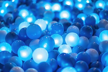 background with blue balls, A soft blue gradient of light effects offers a backdrop that embodies tranquility and modernism, fitting for contemporary art or design applications