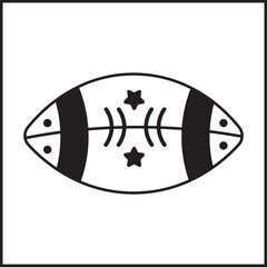 vector design illustration of a rugby ball silhouette in black and white. suitable for logos, icons, posters, advertisements, banners, companies, t-shirt designs, stickers, websites.